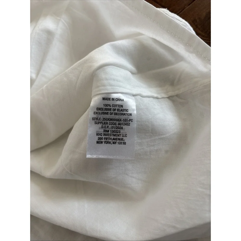 Gap Kids White Eyelet Clip Dot Dress Girls L 10/12 100% Cotton Sundress